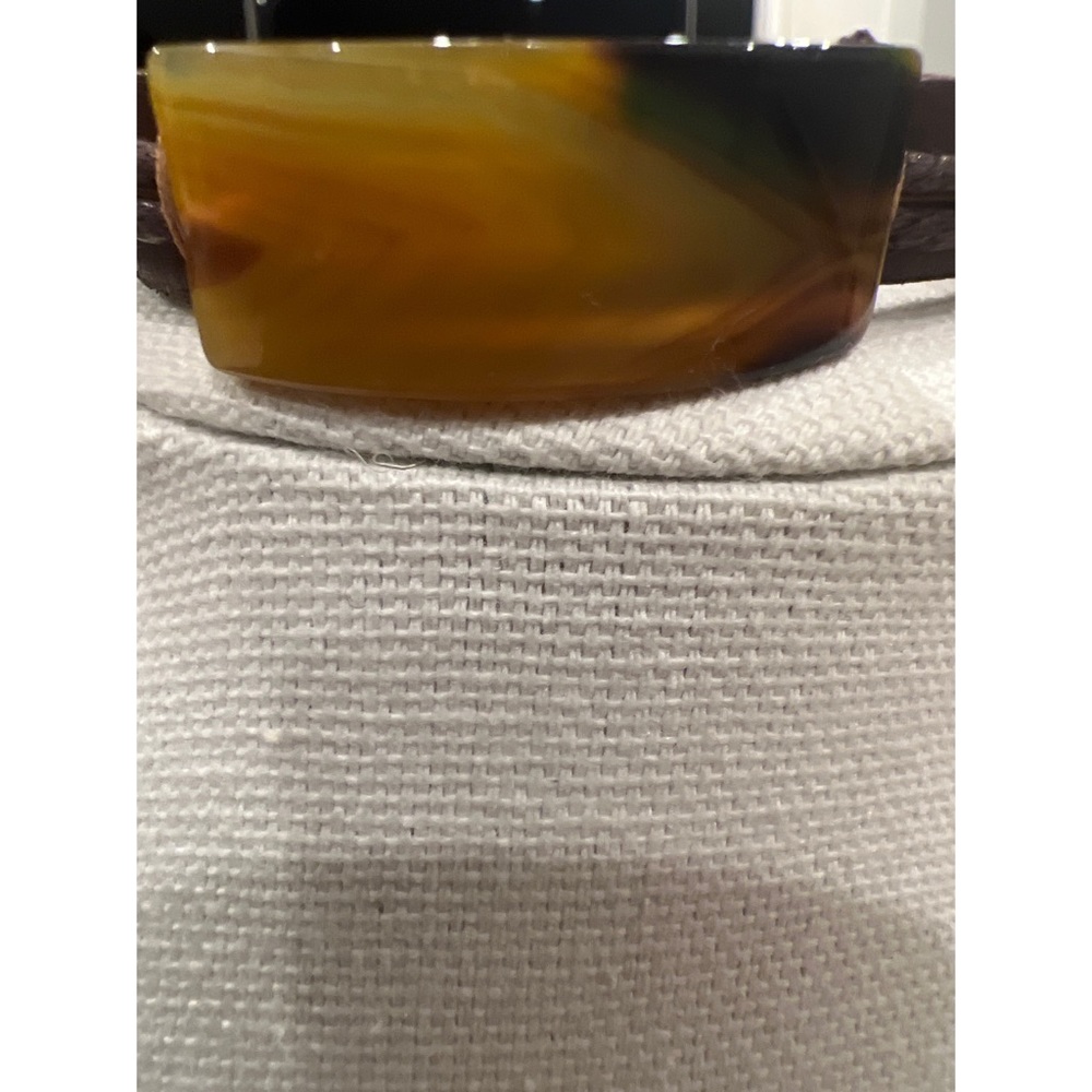 Men’s Leather Agate Adjustable Bracelet - Picture 4 of 6